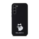 Karl Lagerfeld Silicone Choupette Metal Pin - Etui Samsung Galaxy S24+ (czarny)