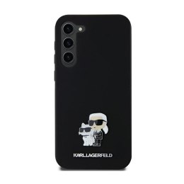 Karl Lagerfeld Silicone Karl & Choupette Metal Pin - Etui Samsung Galaxy A35 5G (czarny)