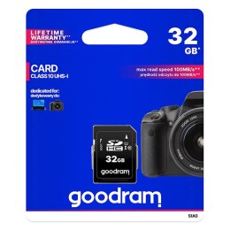 Goodram Karta pamięci Secure Digital Card, 32GB, SDHC, S1A0-0320R12, UHS-I U1 (Class 10)