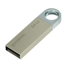 Goodram USB flash disk, USB 2.0, 64GB, UUN2, UUN2, silver, UUN2-0640S0R11