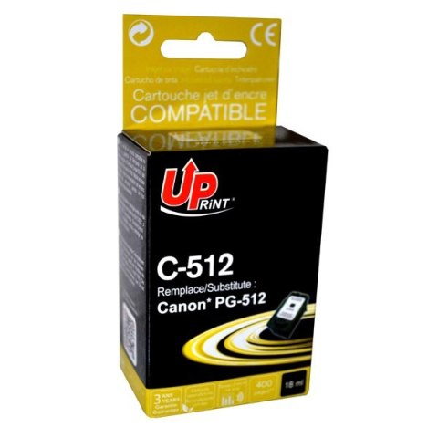 UPrint kompatybilny ink / tusz z PG512BK, C-512B, black, 18ml