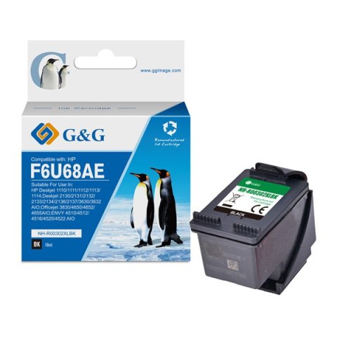 G&G kompatybilny ink / tusz z F6U68AE, HP 302XL, NH-R302XLBK, black, 18ml, ml