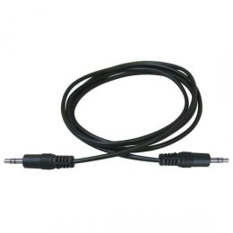 Audio Kabel Jack (3,5mm) M - Jack (3,5mm) M, 1.5m, czarny, Logo