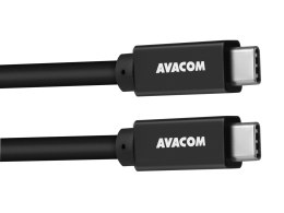 Avacom USB kabel (3.2 gen 2), USB C (M) - USB C (M), 1m, Power Delivery 60W, czarny, data + zasilanie