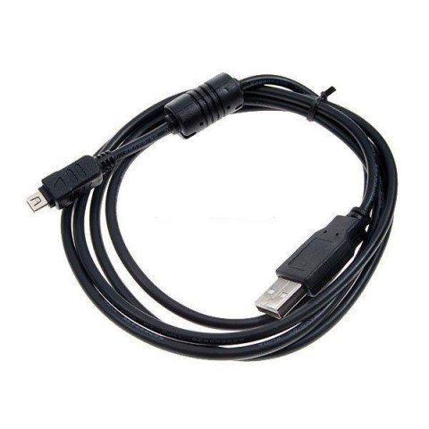 Logo USB kabel (2.0), USB A M - 12-pin M, 1.8m, czarny, blistr, OLYMPUS