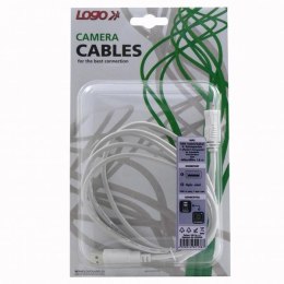 Logo USB kabel (2.0), USB A M - 4-pin M, 1.8m, czarny, blistr, FUJI