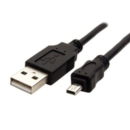 Logo USB kabel (2.0), USB A M - 8-pin M, 1.8m, czarny, blistr, PANASONIC