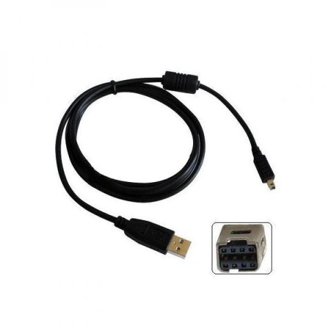 Logo USB kabel (2.0), USB A M - 8-pin M, 26726, 1.8m, czarny, MINOLTA, EOL