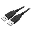 Logo USB kabel (2.0), USB A M - USB A M, 1.8m, czarny, blistr, High Speed