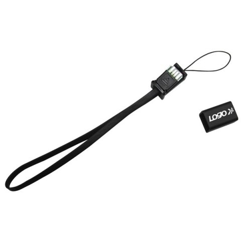 Logo USB kabel (2.0), USB A M - microUSB (M), 0.3m, czarny, blistr