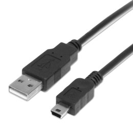 Logo USB kabel (2.0), USB A M - miniUSB (M), 1.8m, czarny, blistr