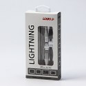 Logo USB kabel (2.0), USB C (M) - Apple Lightning M, 1m, MFi certifikat, 5V/3A, biały, box, oplot nylonowy, aluminiowa osłona zł