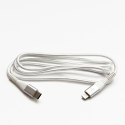 Logo USB kabel (2.0), USB C (M) - Apple Lightning M, 2m, MFi certifikat, 5V/3A, biały, box, oplot nylonowy, aluminiowa osłona zł