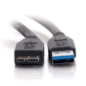 Logo USB kabel (3.0), USB A M - USB micro B (M), 2m, czarny, blistr