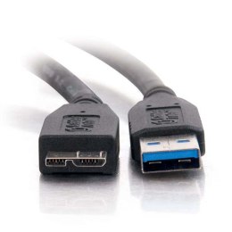 Logo USB kabel (3.0), USB A M - USB micro B (M), 2m, czarny, blistr