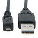 USB kabel (2.0), USB A M - 8-pin M, 25947, 1.8m, czarny, PANASONIC