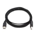 USB kabel (2.0), USB A M - USB B (M), 1.8m, czarny