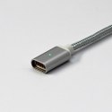 USB kabel (2.0), USB A M - magnetyczna końcówka, 1m, srebrny