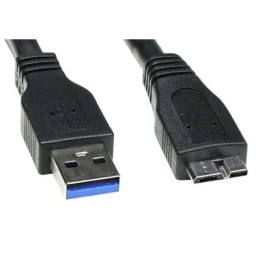 USB kabel (3.0), USB A M - USB micro A (M), 2m, czarny, EOL