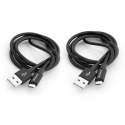 Verbatim USB kabel (2.0), USB A M - microUSB (M), 1m, reversible, czarny, box, 48874, 2 szt w opakowaniu : 2x 100 cm