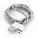 Verbatim USB kabel (2.0), USB A M - microUSB (M), 1m, reversible, srebrny, box, 48862