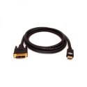 Video Kabel DVI (18+1) M - HDMI M, 2m, pozłacane złącza, czarny, Logo blistr