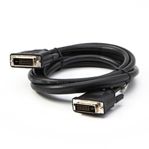 Video Kabel DVI (24+1) M - DVI (24+1) M, Dual link, 2m, chroniony, czarny, Logo blistr, EOL