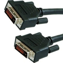 Video Kabel DVI (24+1) M - DVI (24+1) M, Dual link, 2m, chroniony, czarny