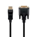 Video Kabel DisplayPort M - DVI (24+1) M, 2m, pozłacane złącza, czarny