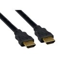 Video Kabel HDMI M - HDMI M, HDMI 1.4 - High Speed with Ethernet, 2m, pozłacane złącza, czarny, Logo blistr