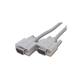 Video Kabel VGA (D-Sub) (M) - VGA (D-Sub) (M), 2m, szary, Logo