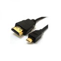 Video Kabel micro HDMI (M) - HDMI M, HDMI 1.4 - High Speed with Ethernet, 1m, czarna, EOL