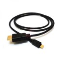 Video Kabel micro HDMI (M) - HDMI M, HDMI 1.4 - High Speed with Ethernet, 1m, czarna, EOL