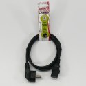 Kabel sieciowy 230V zasilacz, CEE7 (widelec) - C13, 2m, VDE approved, czarny, Logo