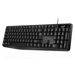 Genius KB-117, klawiatura US, klasyczna, wodoodporny rodzaj przewodowa (USB), czarna, nie