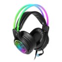 Defender Cosmo Pro RGB, Gaming Headset, słuchawki z mikrofonem, przewodowaczarna, 7.1 (virtual), 50 mm przetworniki typ USB