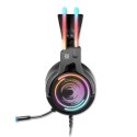 Defender Cosmo Pro RGB, Gaming Headset, słuchawki z mikrofonem, przewodowaczarna, 7.1 (virtual), 50 mm przetworniki typ USB