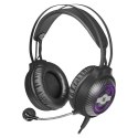 Defender Stellar Pro, Gaming Headset, słuchawki z mikrofonem, przewodowaczarna, 7.1 (virtual), 50 mm przetworniki typ USB