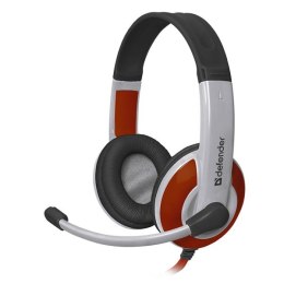 Defender Warhead G-120, Gaming Headset, słuchawki z mikrofonem, przewodowabiało-czerwony, 2x 3.5 mm jack