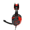 Red Fighter H2, Gaming Headset, słuchawki z mikrofonem, przewodowaczarno-czerwona, 2x 3.5 mm jack