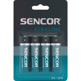 Bateria alkaliczna, AA (LR6), AA, 1.5V, Sencor, blistr, 4-pack