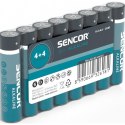 Bateria alkaliczna, AAA (LR03), AAA, 1.5V, Sencor, Folia, 8-pack