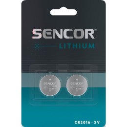 Bateria litowa, CR2016, CR2016, 3V, Sencor, blistr, 2-pack