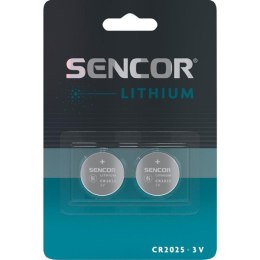 Bateria litowa, CR2025, CR2025, 3V, Sencor, blistr, 2-pack