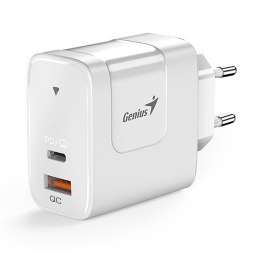 Genius Zasilacz / sieciowy adapter 65W, 2-portowy, USB-C, USB-A, PD-65AC