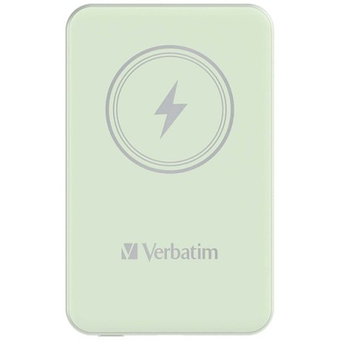 Verbatim, powerbank z ładowaniem bezprzewodowym, 5V, ładowanie telefonu, 32241, 5 000mAh, Mocowanie magnetyczne, zielona