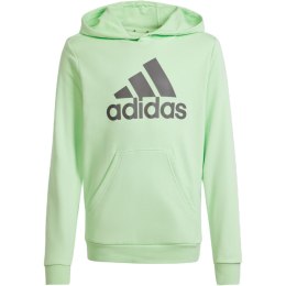 Bluza dla dzieci adidas Big Logo Essentials Cotton Hoodie jasnozielona IS2591