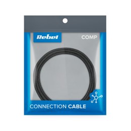 Kabel USB - USB typu C REBEL 100 cm czarny