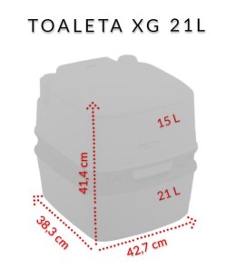 Toaleta turystyczna THETFORD QUBE XG 21L przenośna - 92840