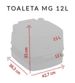 Toaleta turystyczna THETFORD QUBE MT 12L przenośna - 92874